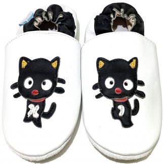 MiniFeet Cat Soft Leather Baby Shoes - front view