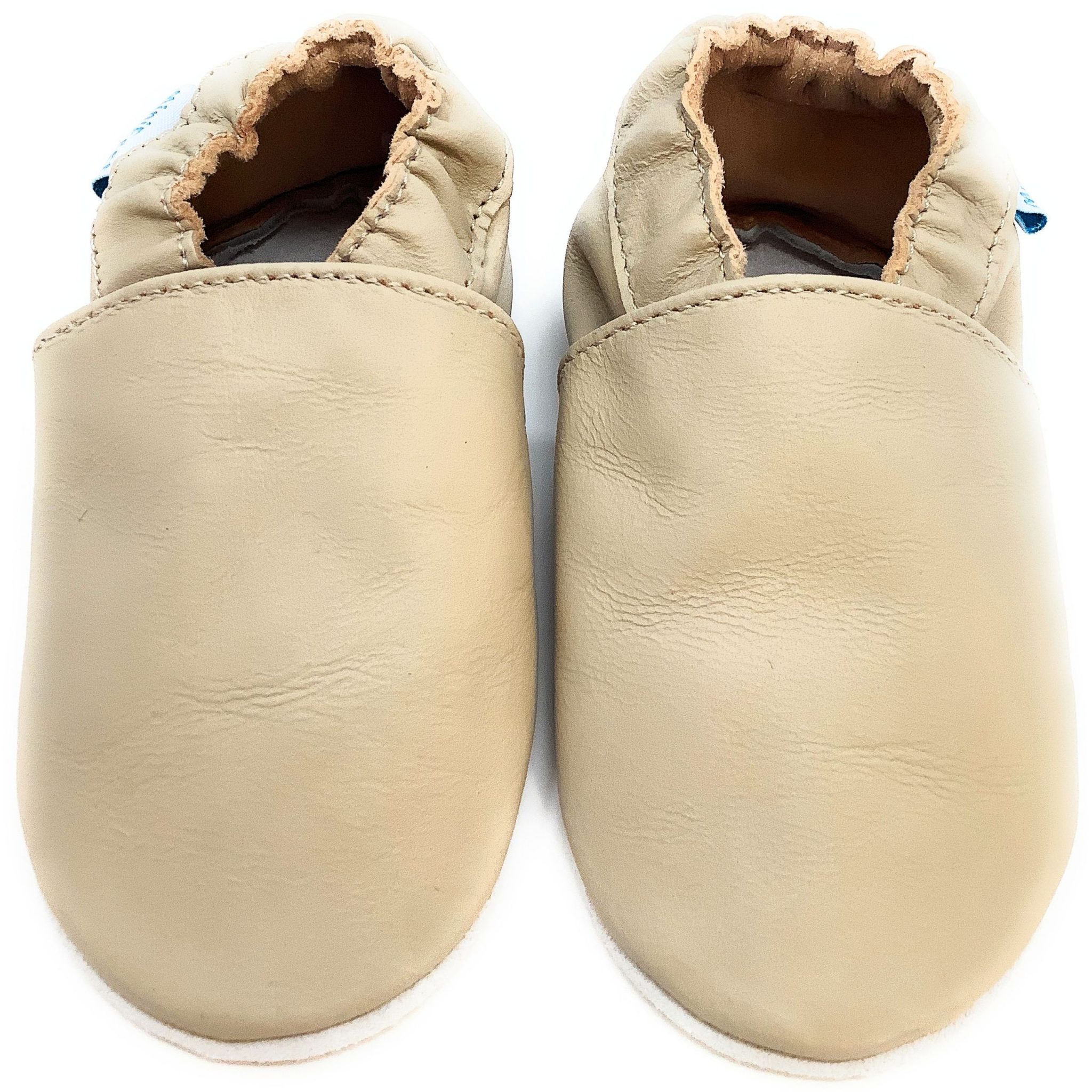 Plain Beige - Soft Leather Baby Shoes - Minifeet